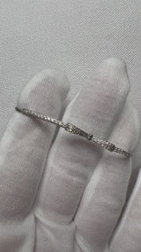 925 Sterling Silver Bowknot Zircon Tennis Bracelet Jewelry