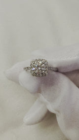 Moissanite Ring 1CT in 925 Sterling Silver for Engagements and Weddings