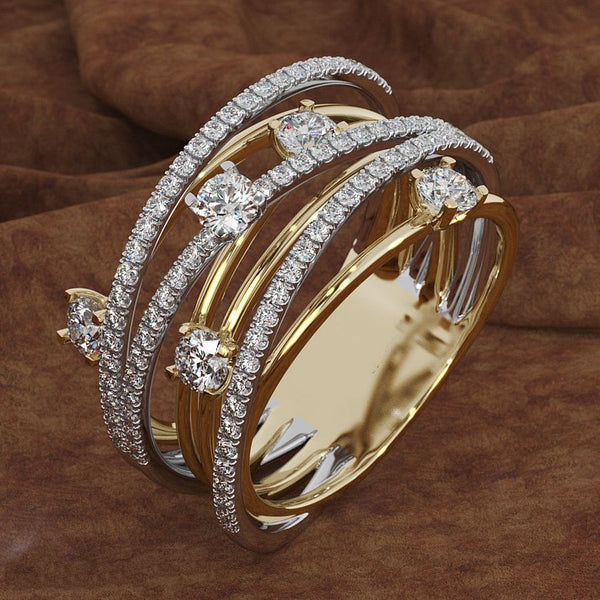 14K  Gold plated zircon Gemstone Silver 925 Jewelry Rings