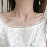 Chain Choker Necklaces 925 Silver Star Moon Pendants Jewelry