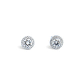 Round Cut 0.5CT Moissanite Rhodium Plated 925 Silver Moissanite Earrings Jewelry